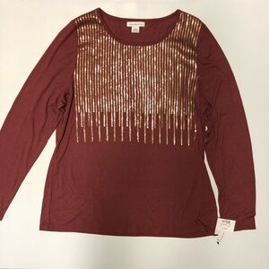 Liz Claiborne long sleeve top blouse size XXLT